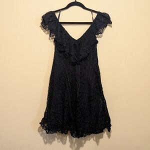 Cute Gothy Black Lace Dress by Kimchi Blue | Women's M
